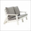 Causeuse d'extérieur avec coussin et jardin-599087147