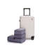 19 po + 3 pièces Sac de rangement doublé, bagage à main trois pièces, valises à roulettes, valise de transport légère en ABS, valise rigide BEIGE-132055888-132393006