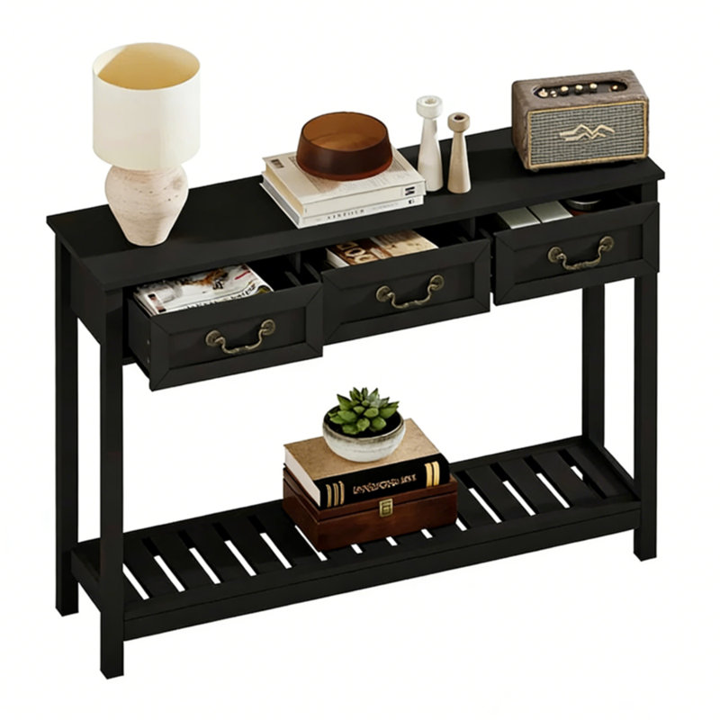 Console moderne simple et luxueuse, Noir