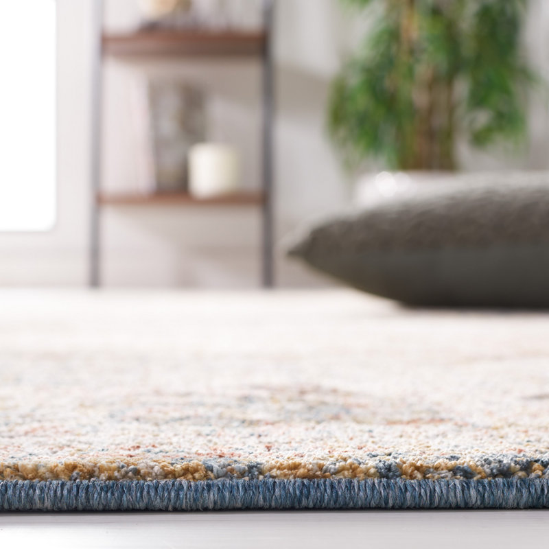 Tapis Silverado 106 bleu / rouille, Tapis de couloir 2 pi x 8 pi