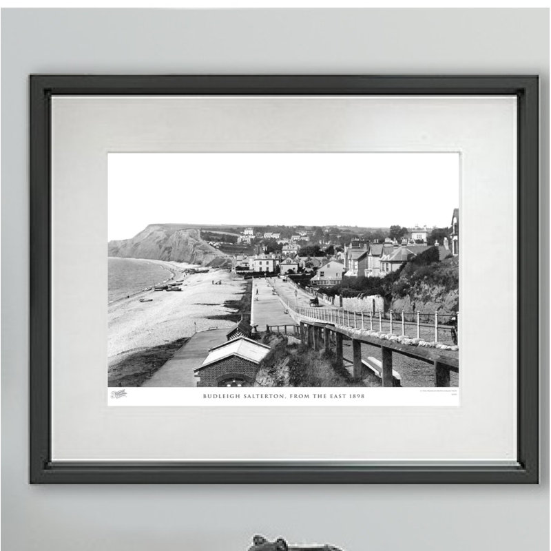Budleigh Salterton, From The East 1898 - Single Picture Frame Print, 28cm H x 36cm W x 2.3cm D