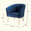 Chaise d'appoint Midnight Velvet & Gold Finish