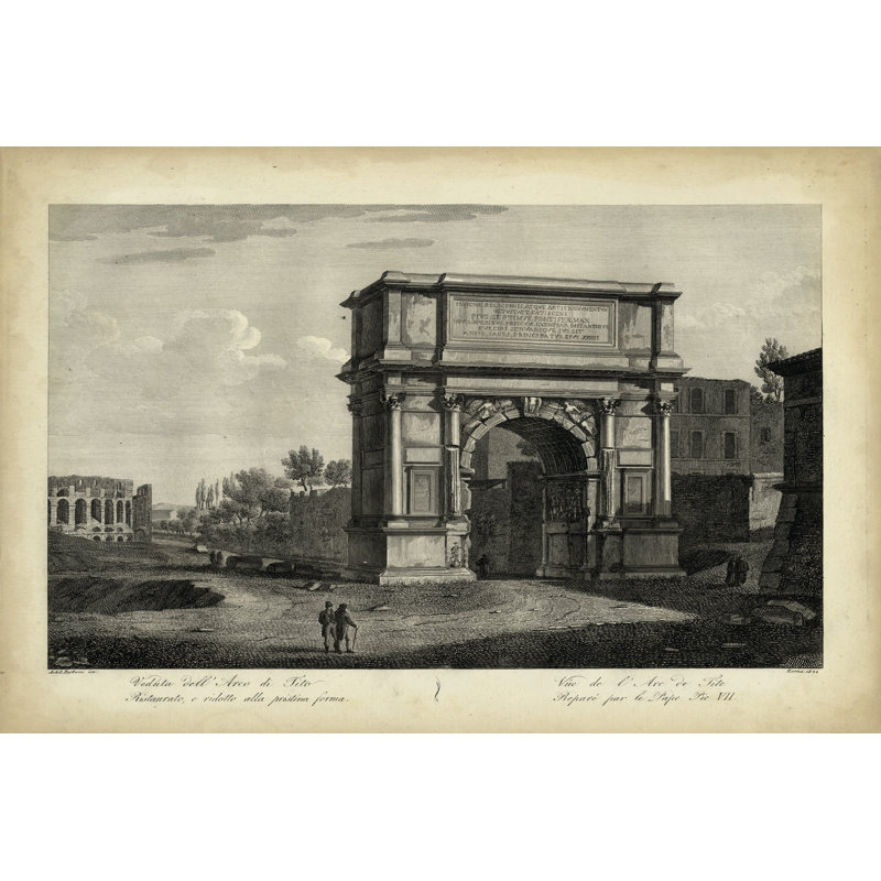 Arco Di Tito by Pietro Parboni - Wrapped Canvas Print, 81cm H x 122cm W x 3.8cm D