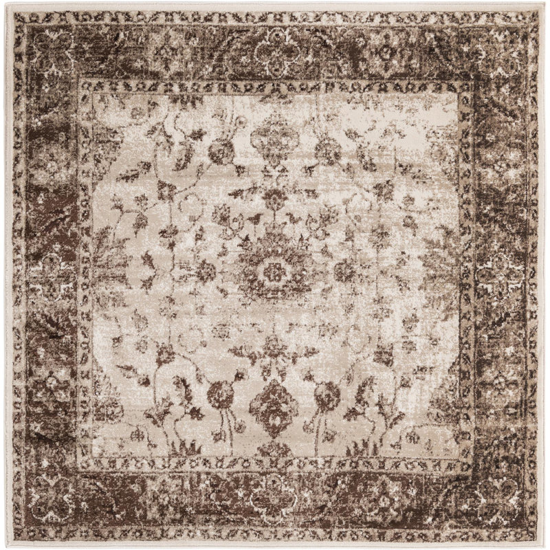 Emigdio Oriental Indoor Rug, Square 5'3"
