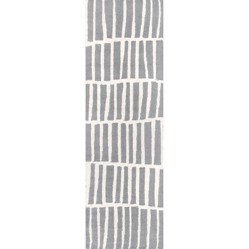 Wool Abstract Indoor Rug, Runner 2' x 6'