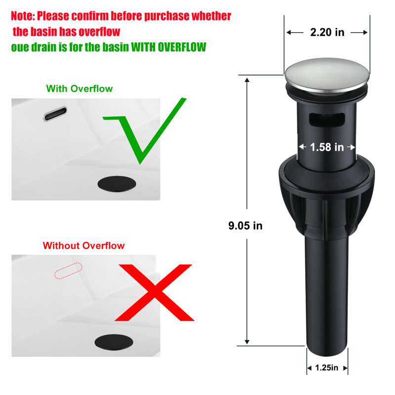 CALBASE Single Handle Single Hole Stainless Steel Bathroom Faucet for Sink Brushed Nickel Hot and Cold Water valve with Pop Up Drain and Supply Lines