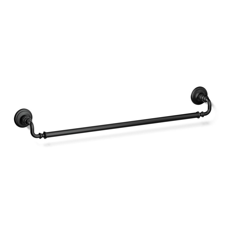 Artifacts Wall Mounted Towel Bar, Noir mat, H 3 po x l 30 po