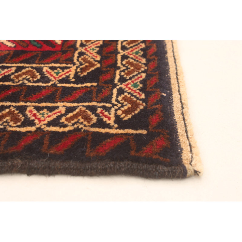 Tapis rouge foncé Lynnisha 3 pi 6 po x 6 pi 5 po