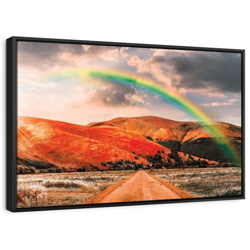 Impression sur toile Rainbow Country Road, H 13 po x l 19 po