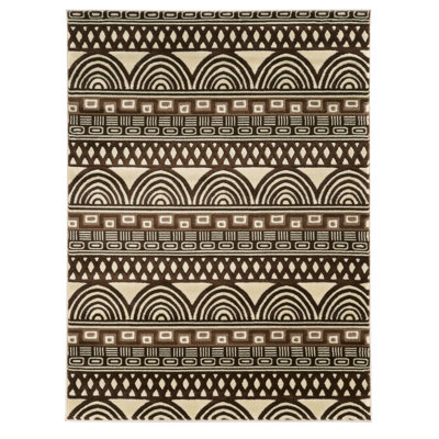 Tapis ivoire / chocolat Kirbyville