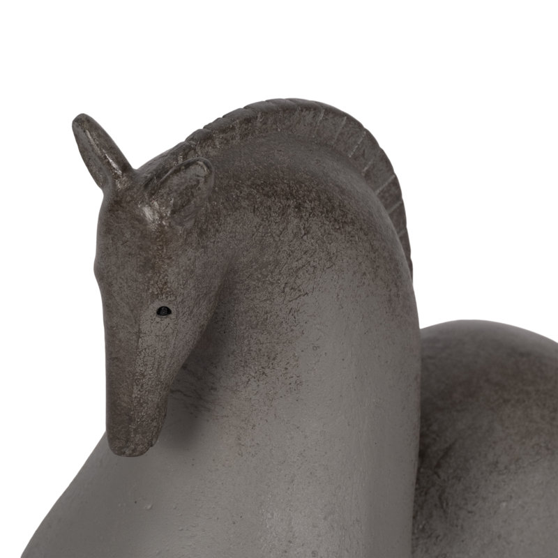 Figurine de cheval courbée grise 12 po Loon Peak®, polyrésine