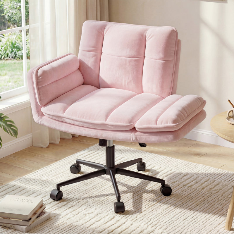 Chaise de bureau Criss-Cross avec accoudoirs réglables, hauteur et inclinaison, Rose