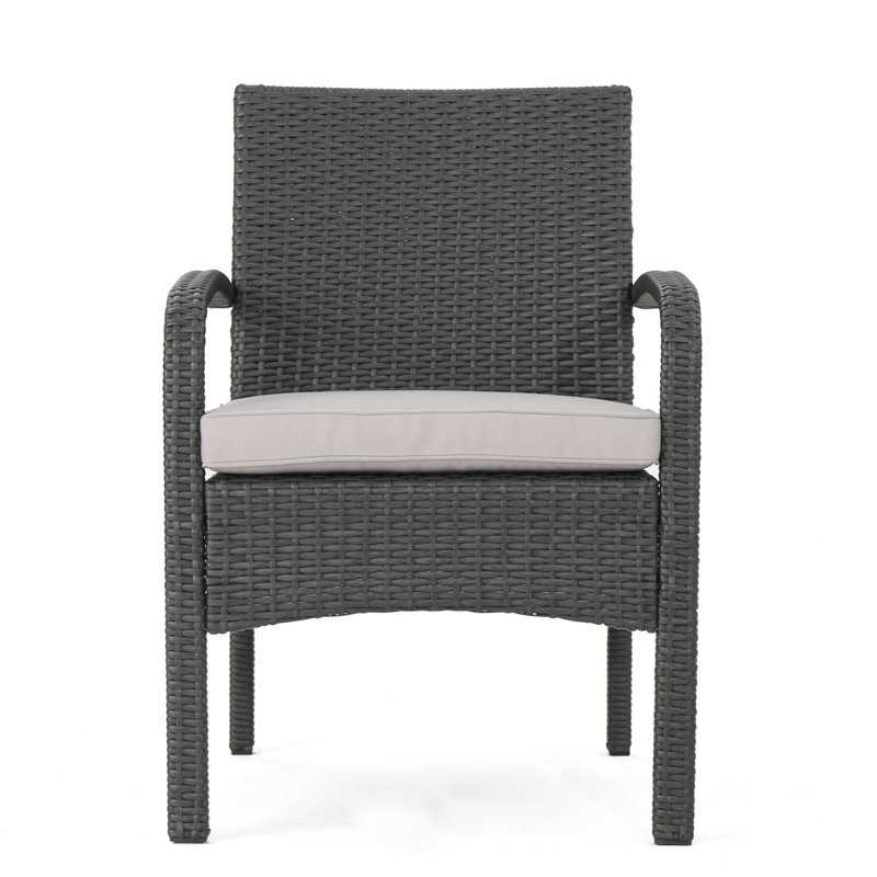 Cordoba KD Wicker Chair, Gray