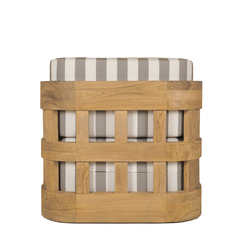 Adelaide Outdoor Accent Chair Brown Stripe