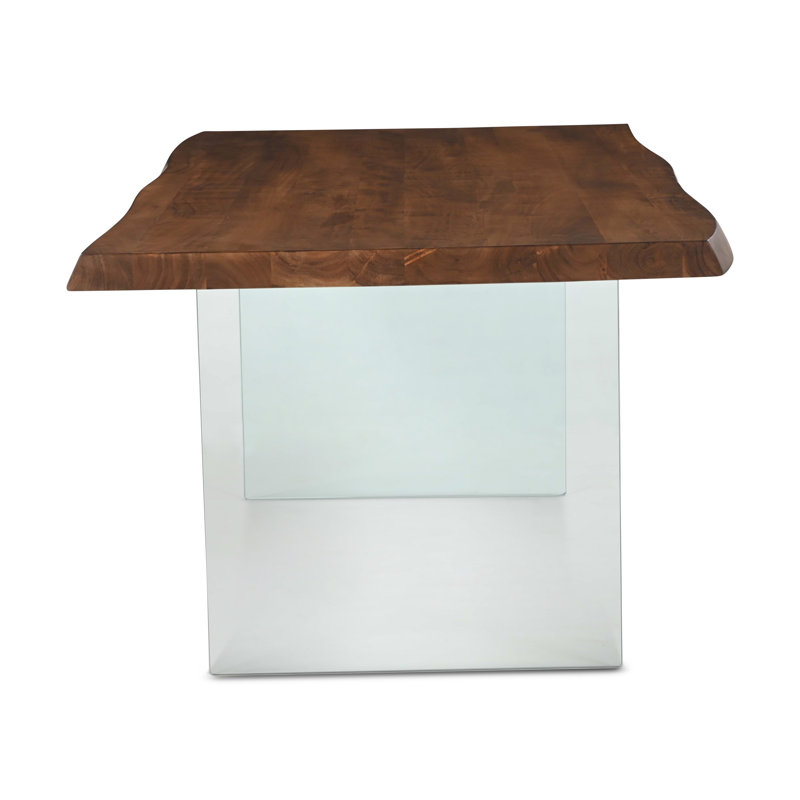 Brooks Solid Wood Double Pedestal Dining Table, 29.75"H x 79"L x 40"W, Americano