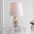 Laszlo Crystal and Glass Bedside Table Lamp