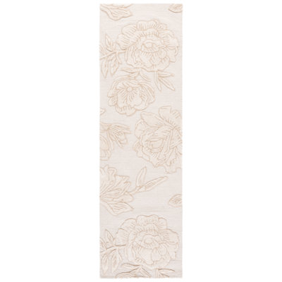 Glamour Hand Tufted Wool; Viscose; Cotton Floral Indoor Rug