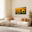 Ensemble de 1 tableau sur toile tendue représentant un champ de tournesols-447094687