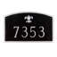 Fleur de Lis 2-Line Lawn Address Sign-1622008677