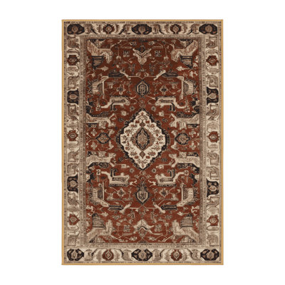 Machine Washable Persian Brown Area Rug