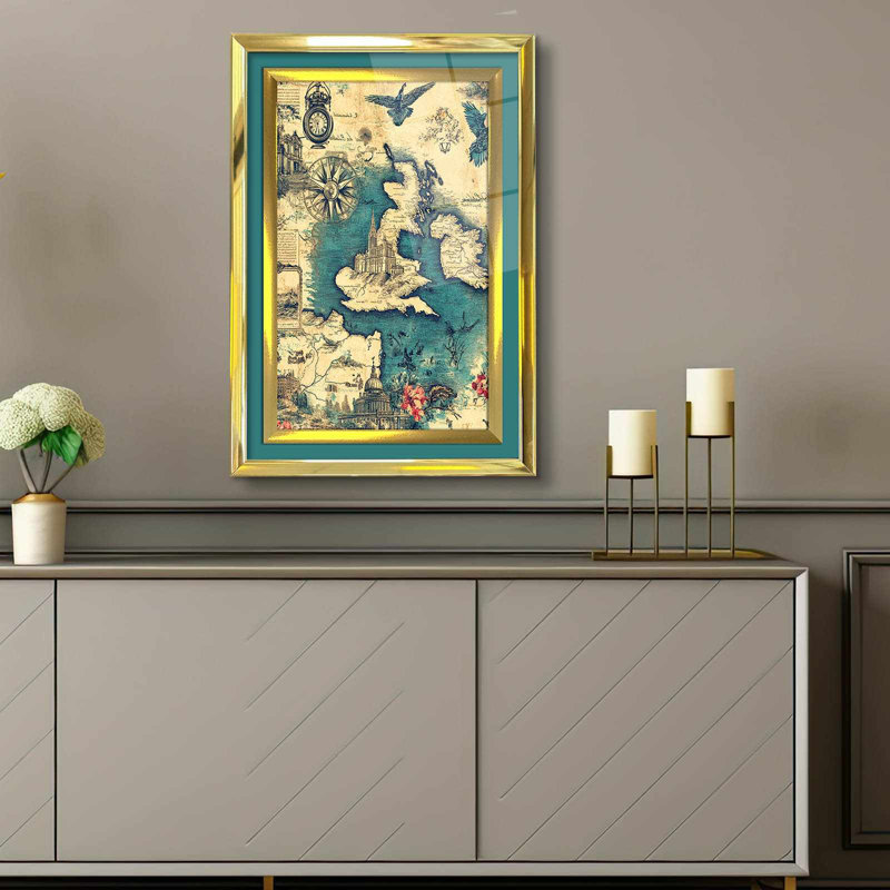 Elegant Decorative Framed Painting, 17.0 x 25.6 inches | 100% Acrylic Glass (Thickness: 0.04 inches) & Solid Wood Frame (Thickness: 1.0 inches) | Perfect Wall Art for Living Room, Bedroom & Office Decor