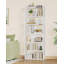 Bookcase, 6-Tier/7-Tier Bookshelf, Storage Shelving Unit, White Wooden Standing Shelf with Open Compartments, for Living Room, Home Office, Dinning Room, 24 × 60 × 181.4 cm, White -1044684190