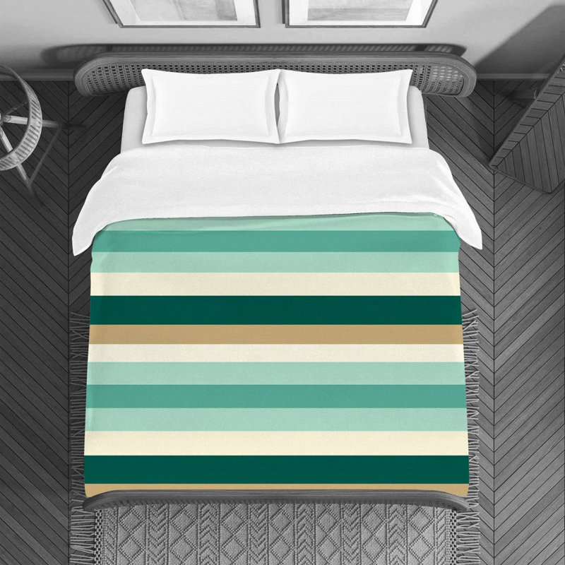 Polyester Striped Duvet Cover, Twin Duvet Cover