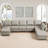 8-Piece Modern Upholstered Sectional Sofa-1790346295-1790346288