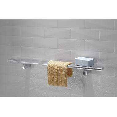 Johnika Suction Bamboo Shower Shelf Rebrilliant