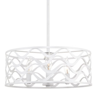 Luminaire suspendu cylindrique unique à 3 lumières