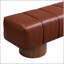 Banc rembourré en velours avec finition laiton, conception simple, confortable et durable, banc multifonctionnel-876123639