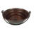 15" Round Copper Vessel Bucket Sink with Green Patina Exterior, Daisy Drain Included