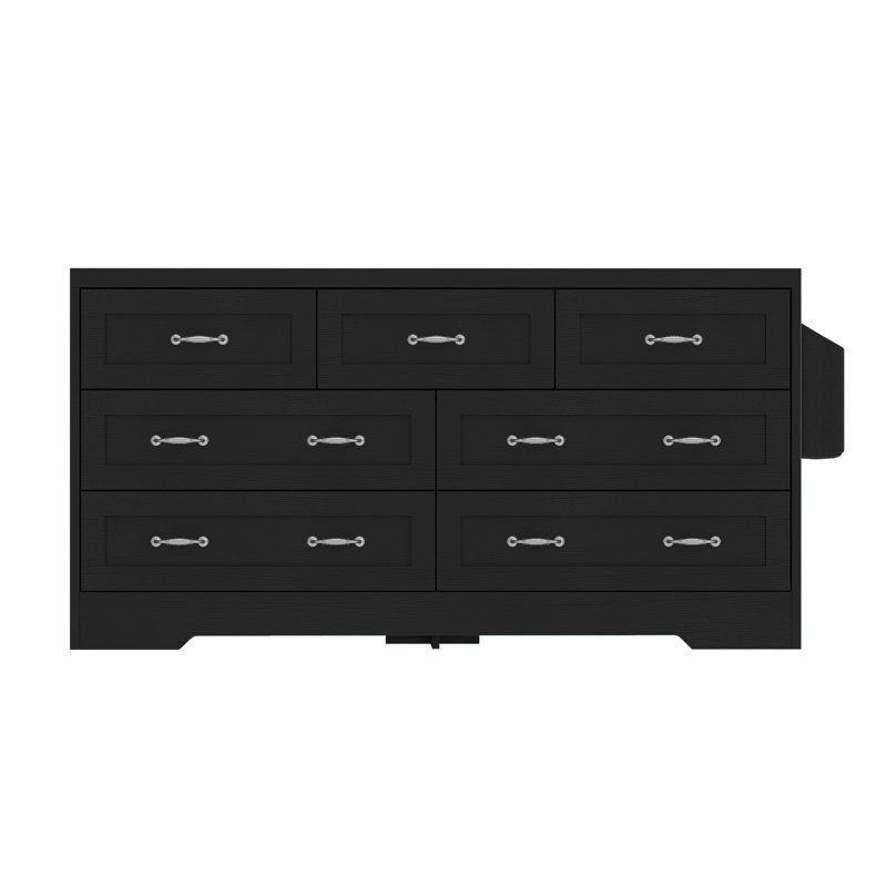 Commode 7 tiroirs Arayiah, Noir