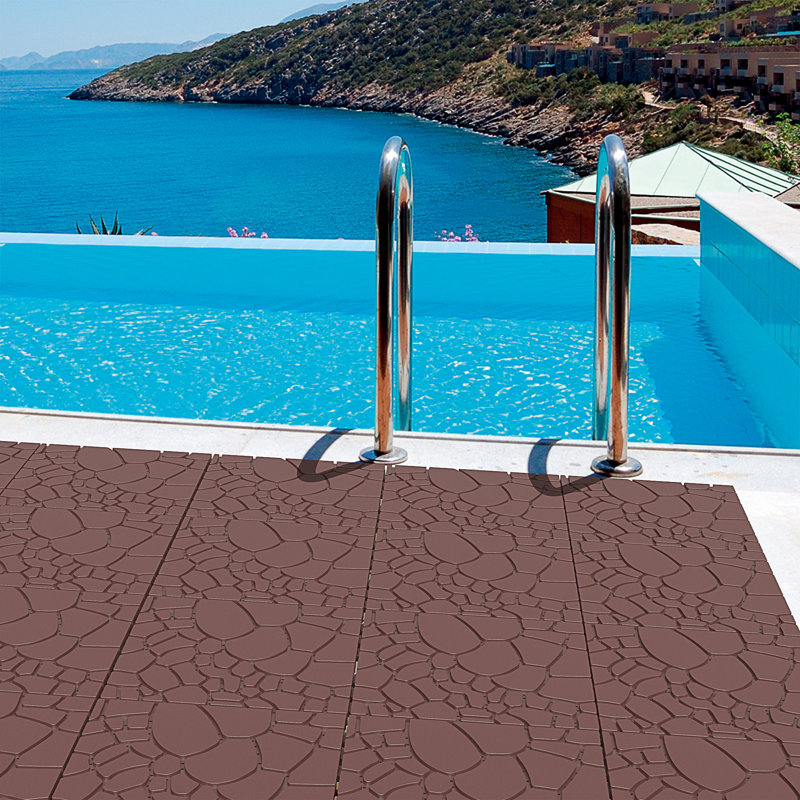 Carreaux de patio en pierre 12 po, Brun