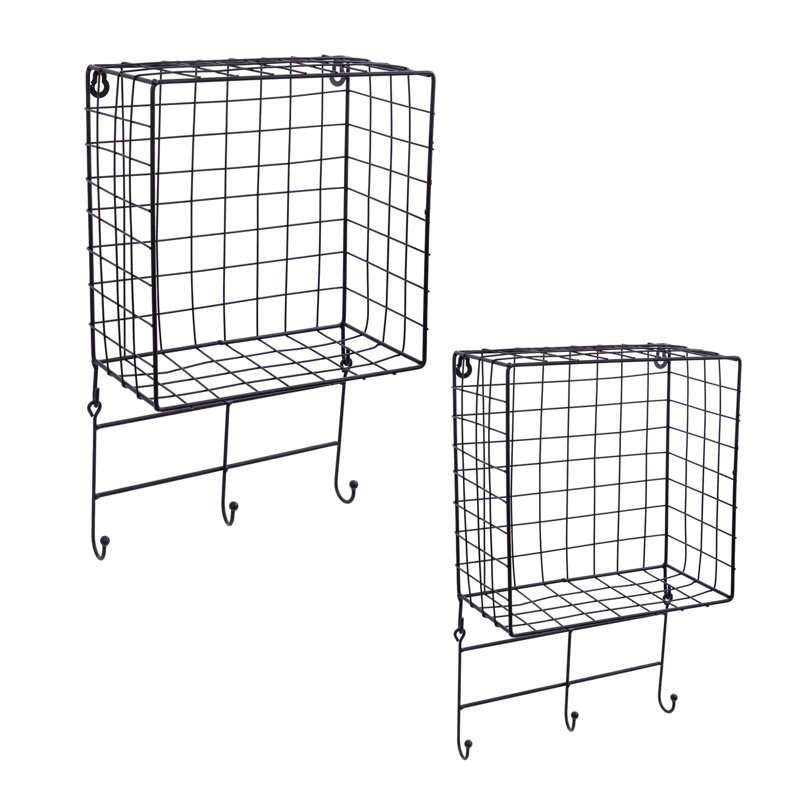 Isaak 2 Piece Metal Accent Shelf