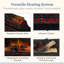 Country Living Infrared Electric Log Set Heater - Faux Logs Insert with Flickering Flames