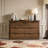 52" Wide Modern Wood Dresser for Bedroom, Chest of Drawers with Curved Profile Design-1397154261