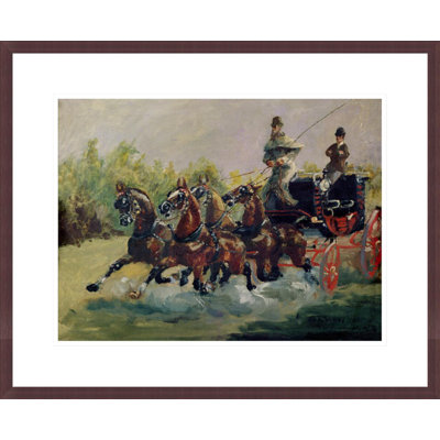 Alphonse de Toulouse-Lautrec-Monfa (1838-1913) Driving his Mail-Coach in Nice by Henri de Toulouse-Lautrec -Framed Giclee Print