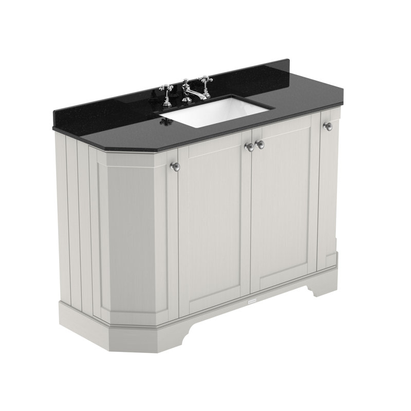 Old London 1200mm Free-standing Single Vanity, Black, Timeless Sand
