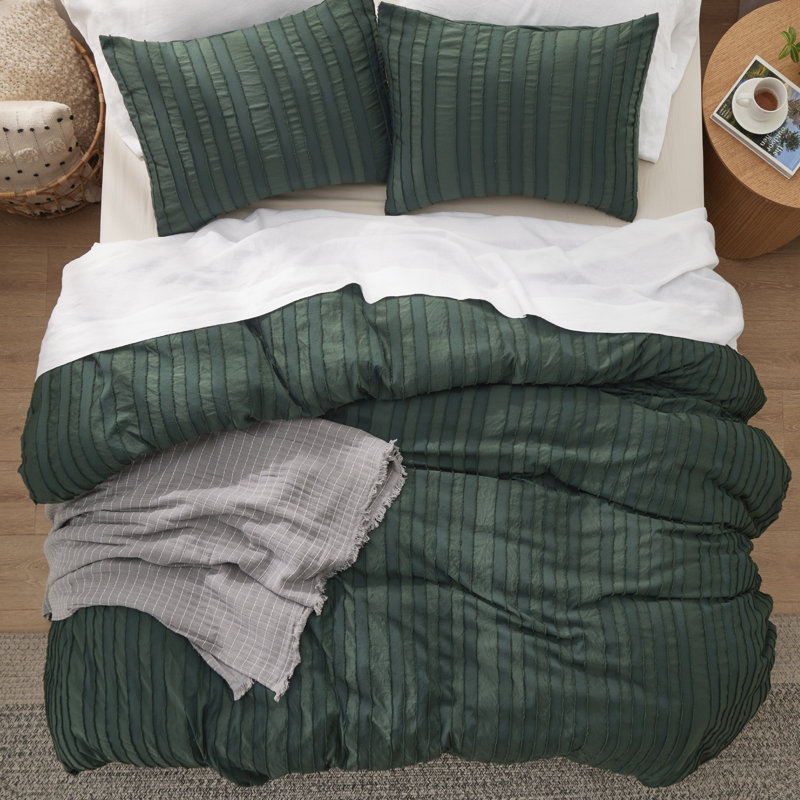 Essential Bedsure Shabby Elegance Striped Tufted Duvet Cover GentleSoft™️, Queen Duvet Cover + 2 Standard Pillowcases