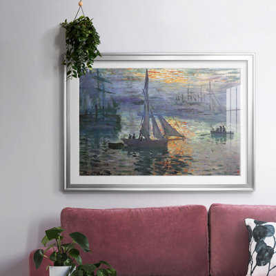«Sunrise At Sea», impression encadrée sur papier par Monet