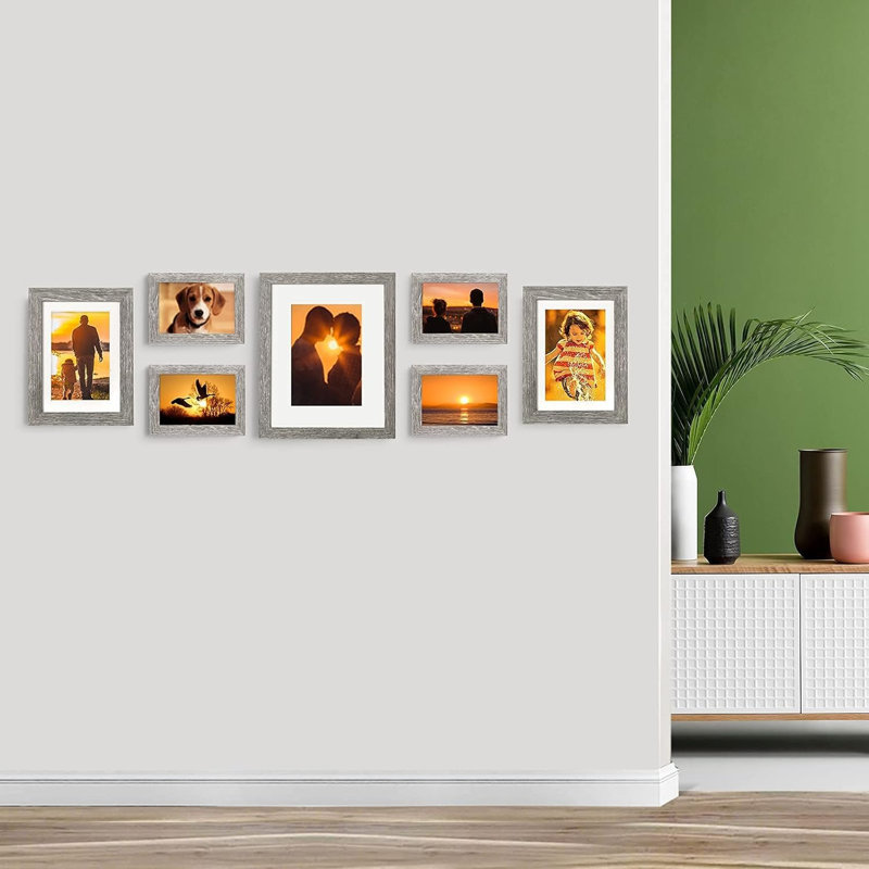 Ensemble de cadres photo 4 x 6 gris