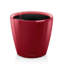 Pot à fleurs rond en plastique Classico LS 35 avec indicateur de niveau d'eau pour l'intérieur et l'extérieur, blanc brillant-287580036-287580046