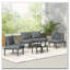 Canapé modulaire d'extérieur demi-lune avec 2 tables basses High-Low-981311562-981311563