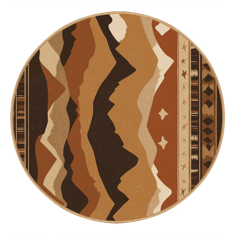 Sundown Cascade Rug, Round 3'
