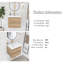 Meuble-lavabo mural simple 24 po avec plateau en marbre de culture Aikin-98747992