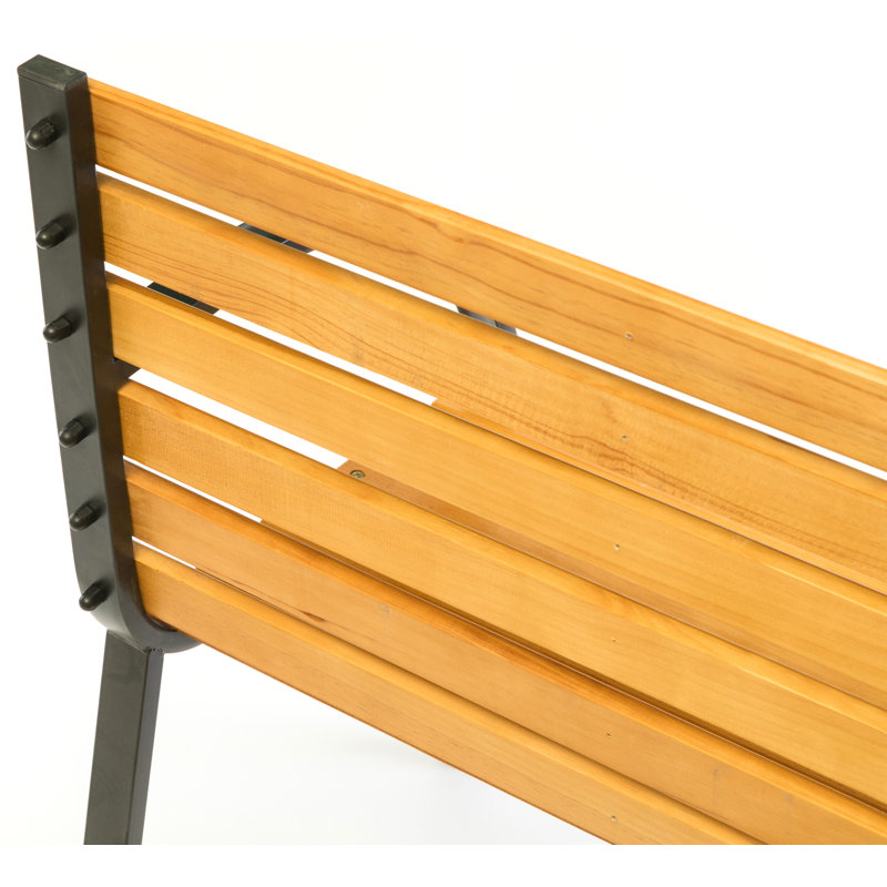 Banc de parc en acier et bois massif Kambrya