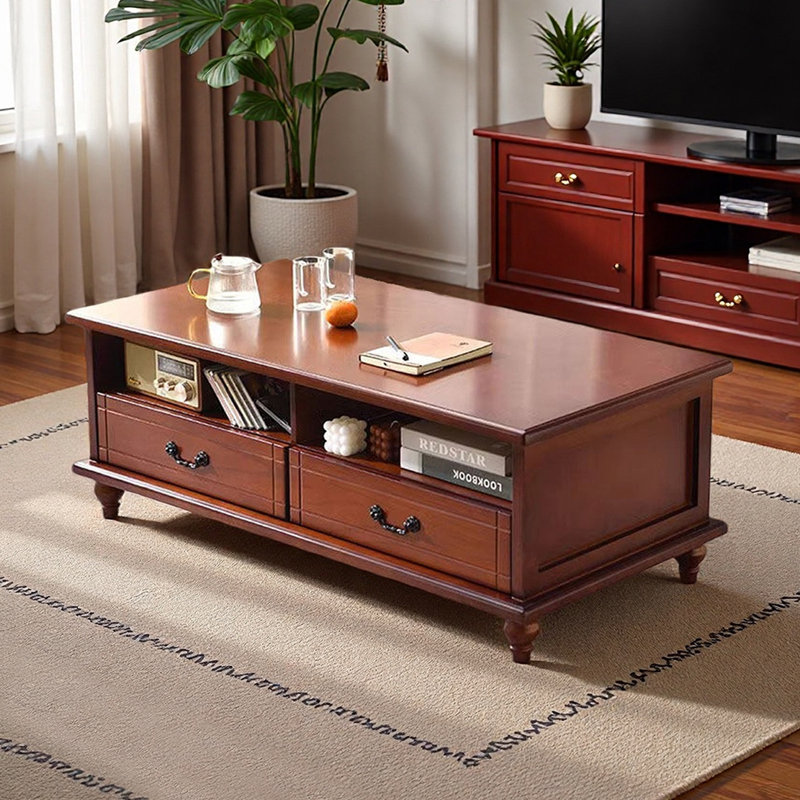 Table basse simple et moderne de luxe, H 17,71 po x L 47,24 po x l 23,62 po, Tanné