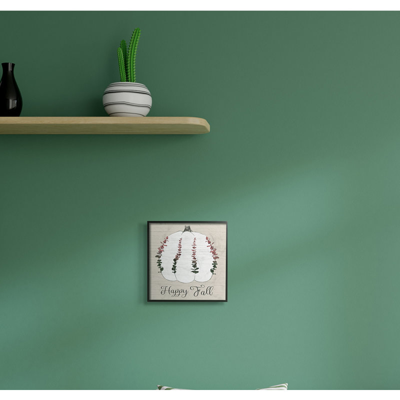 Joyeux automne ombre eucalyptus, récolte de citrouilles, Toile tendue, H 30 po x l 30 po