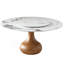 Table de salle à manger 53 po ronde en pierre frittée d'aspect marbre moderne, espace compact avec plateau tournant (table seulement)